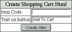 Cart Html Form